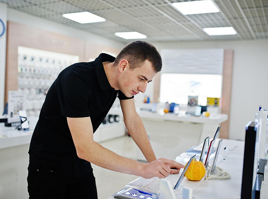Glass counters blurred 1